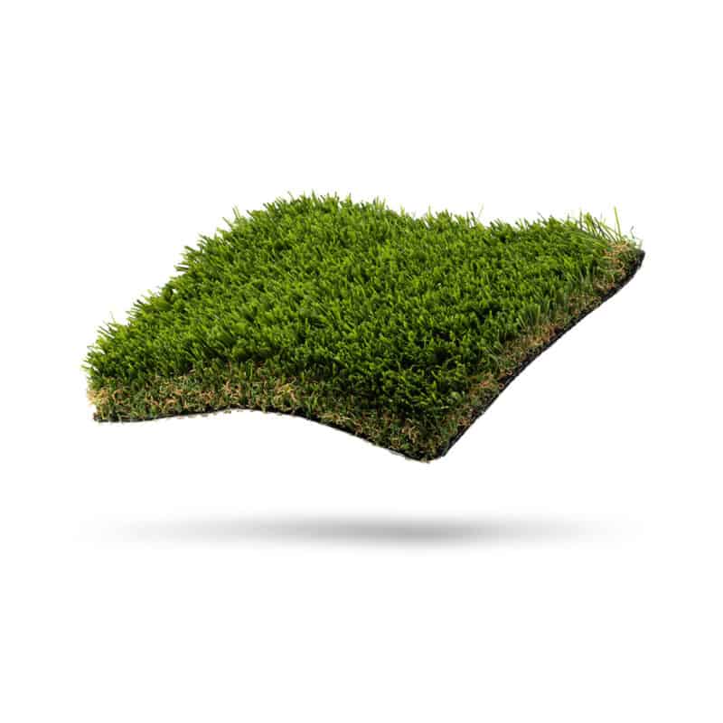 Turf product sample floating on white background