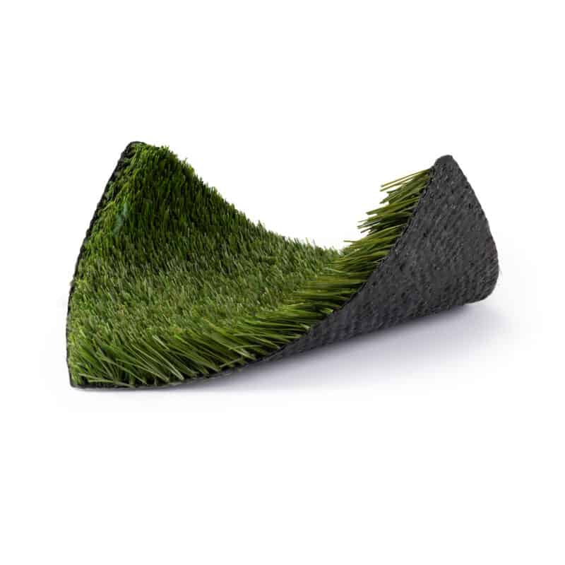 Bandera 87 turf product sample with front right and back left corners raised