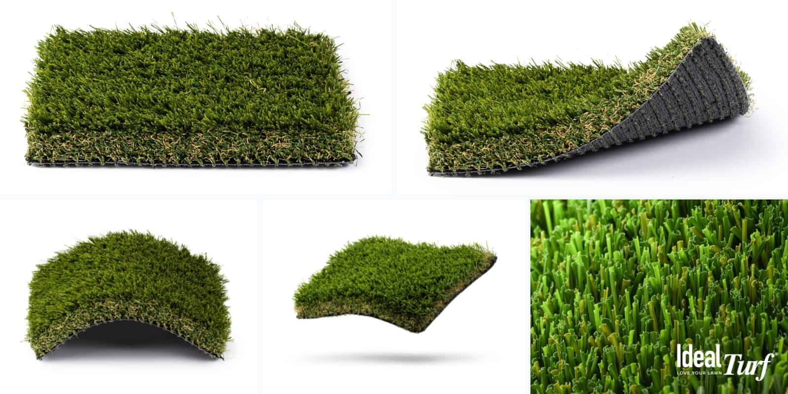 Five product photos of Rio Grande 101 artificial grass